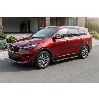 Side Steps Maya Red (2 pcs, Aluminum) Kia Sorento III UM 2014-2020 photo 1