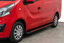 Renault Trafic 2015- Side Steps Maya Red-Black (2 pcs, Aluminum) photo 1