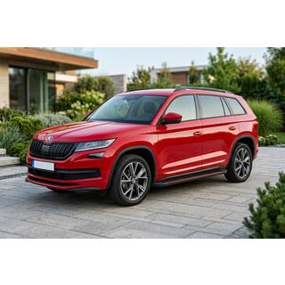 Side Steps Maya Red (2 pcs, Aluminum) Skoda Kodiaq 2016-2023 photo 1