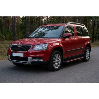 Side Steps Maya Red (2 pcs, Aluminum) Skoda Yeti 2009-2017 photo 1