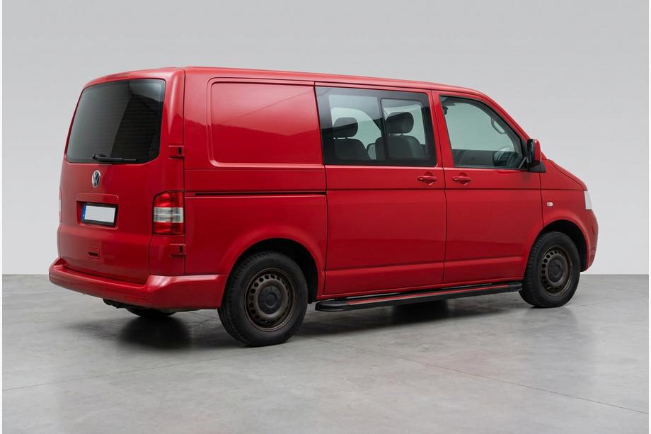 Volkswagen T5 Multivan 2003–2010 Side Steps Maya Red (2 pcs, Aluminum) Long Wheelbase Image
