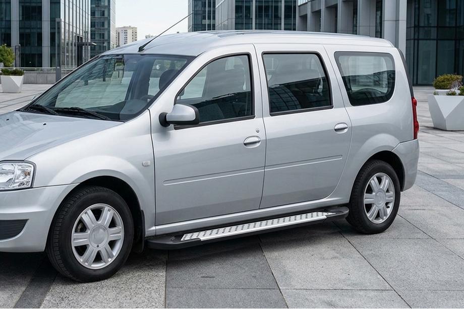 Lada Largus 2012- Side Steps X5-Type (2 pcs, Aluminum) Image