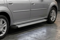Lada Largus 2012- Side Steps Maya V2 (2 pcs, Aluminum) photo 1