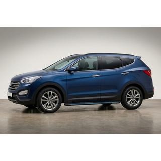 Side Steps Maya Blue (2 pcs, Aluminum) Hyundai Santa Fe 3 2012-2018 photo 1
