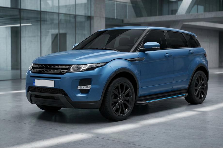 Range Rover Evoque 2012-2018 Side Steps Maya Blue (2 pcs, Aluminum) Image