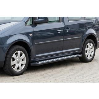 Side Steps New Vision Black (2 pcs, Aluminum) Volkswagen Caddy 2010-2015 photo 1