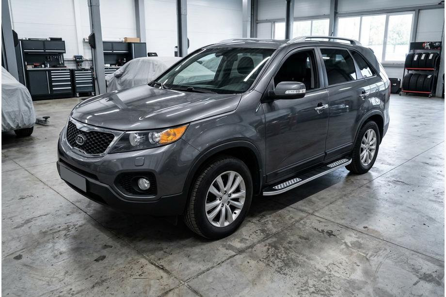 Kia Sorento II XM 2009-2014 Side Steps Tayga V2 (2 pcs, Aluminum) 2013-2016 Image