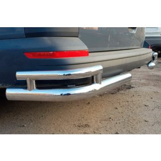 Rear Corner Bars AK003-Double (2 pcs, stainless steel) Volkswagen T6 2015-2024 photo 1