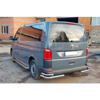 Rear Corner Bars AK003-Double (2 pcs, stainless steel) Volkswagen T6 2015-2024 photo 4
