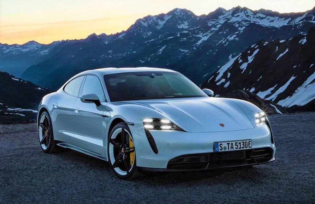 Electric four-wheel drive sport sedan Porsche Taycan