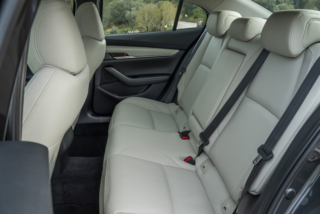 The fourth generation compact sedan Mazda 3
