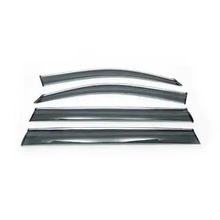 Window deflectors with chrome trim (4 pcs, HIC) photo 2