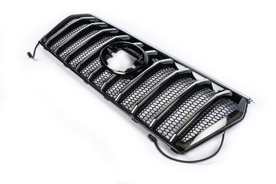 Toyota Land Cruiser Prado 150 2009-2023 Grille 2017↗ LED (Zeus Silver) Photo 3