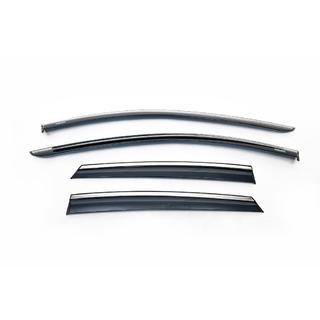 Window deflectors with chrome trim (HB, 4 pcs, Niken) Seat Leon 2013-2020 photo 4