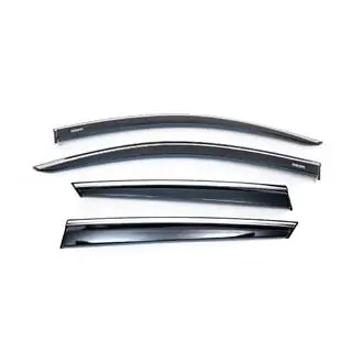 Window deflectors with chrome trim (4 pcs, Niken) photo 3