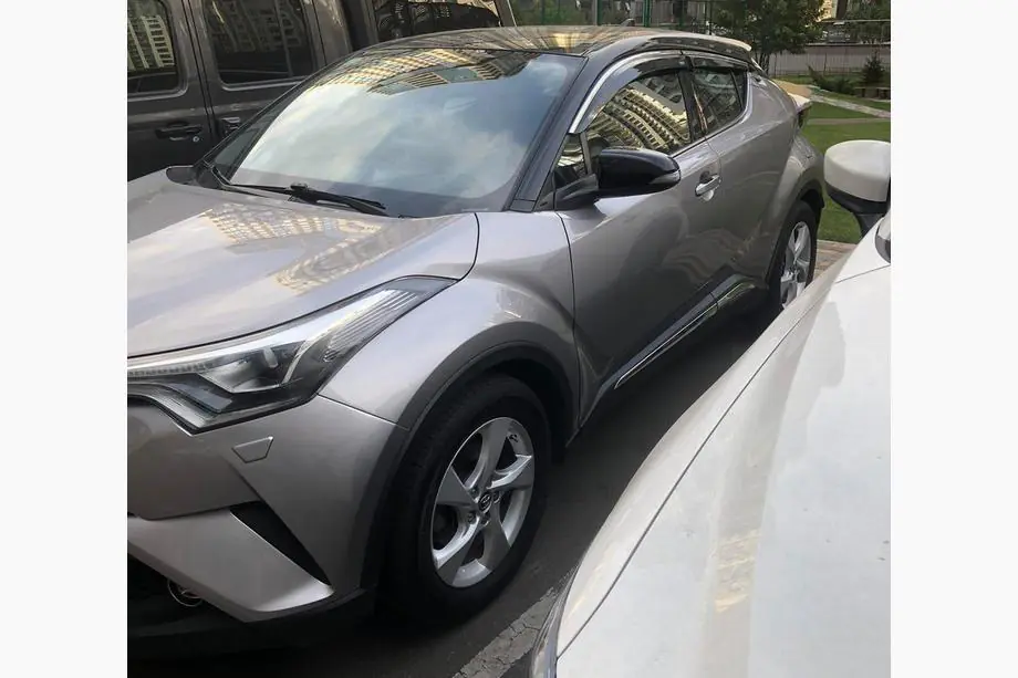 Toyota C-HR 2016-2023 Window deflectors with chrome trim (4 pcs, Niken) Photo 2