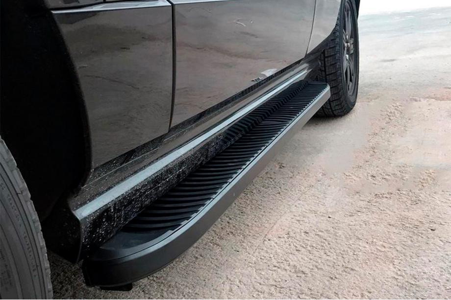 Range Rover III L322 2002-2012 Side Steps Tayga Black (2 pcs, Aluminum) Image