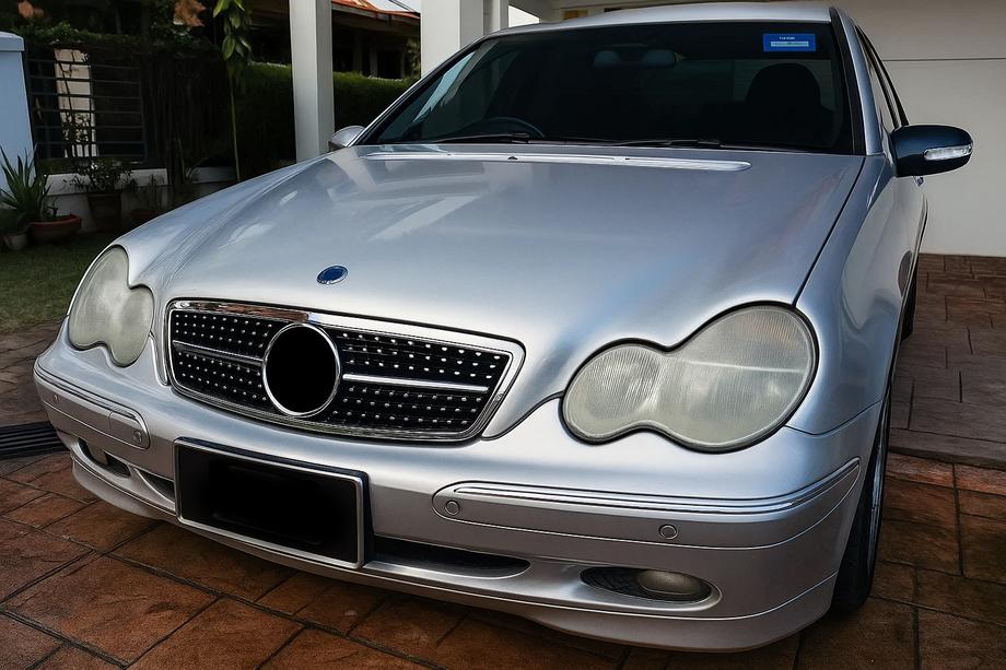 Mercedes C-class W203 2000-2007 Front Grille Diamond Silver Image