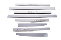Skoda Octavia II A5 2006-2010 Carmos Door Sill Covers (8 pcs, Stainless Steel) photo 2