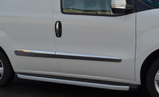 Fiat Doblo II 2010-2022 Door Moldings Stainless Steel (4 pcs) OmsaLine - Italian Stainless Steel photo 5