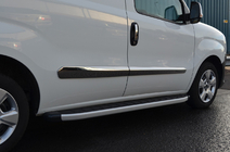 Fiat Doblo II 2010-2022 Door Moldings Stainless Steel (4 pcs) OmsaLine - Italian Stainless Steel photo 6