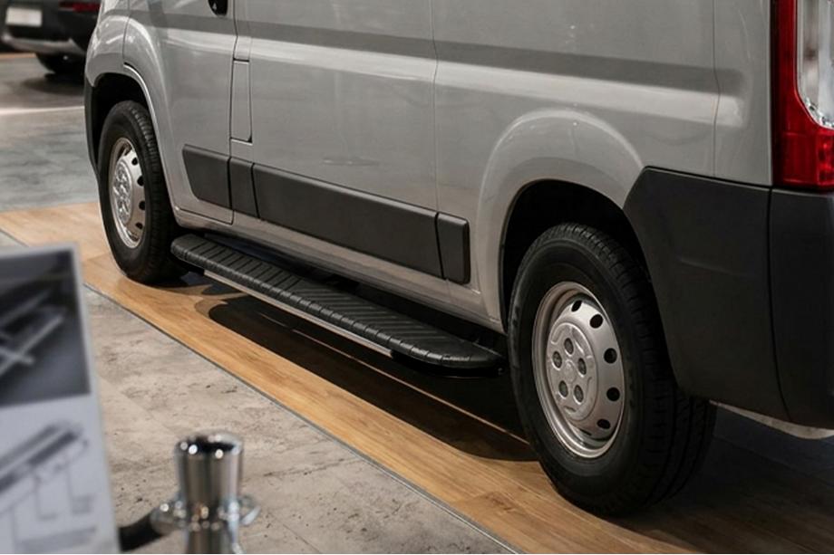 Fiat Ducato 2006-2025 Side Steps Bosphorus Grey (2 pcs, Aluminum) Image