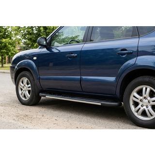 Side Steps Bosphorus Grey (2 pcs, Aluminum) Hyundai Tucson JM 2004- photo 1
