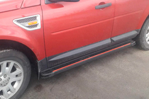 Land Rover Freelander II 2006–2014 Side Steps Maya Red (2 pcs, Aluminum) photo 1