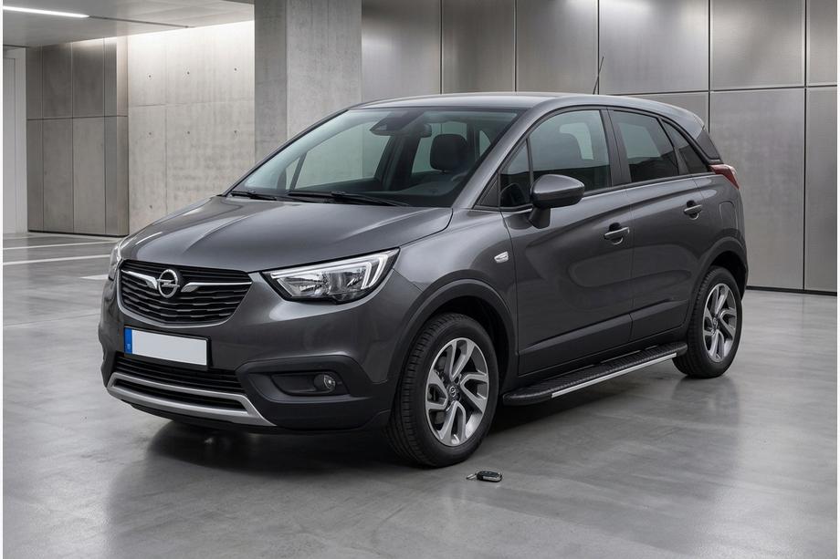 Opel Crossland X 2017-2024 Side Steps Bosphorus Grey (2 pcs, Aluminum) Photo 1