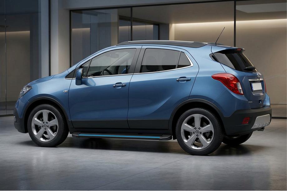 Opel Mokka 2012-2021 Side Steps Maya Blue (2 pcs, Aluminum) Image