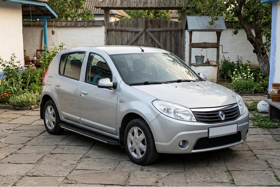 Renault Sandero 2007-2013 Side Steps Bosphorus Grey (2 pcs, Aluminum) Photo 1