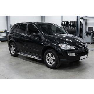 Side Steps Maydos V2 (2 pcs, Aluminum & Stainless Steel) SsangYong Action 2005-2018 photo 1