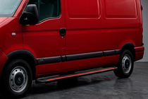 Renault Master 1998-2010 Side Steps Maya Red (2 pcs, Aluminum) photo 1