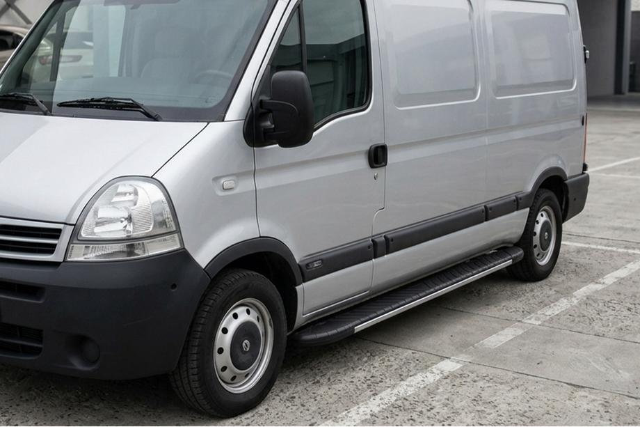Renault Master 1998-2010 Side Steps Bosphorus Grey (2 pcs, Aluminum) Image