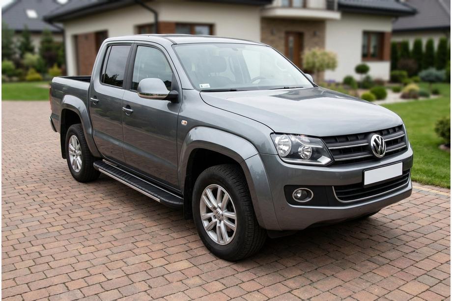 Volkswagen Amarok 2010-2022 Side Steps Bosphorus Grey (2 pcs, Aluminum) Image