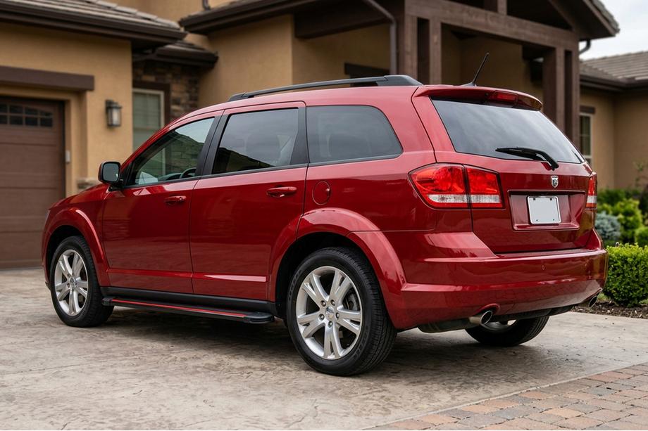 Dodge Journey 2008-2020 Side Steps Maya Red (2 pcs, Aluminum) Image