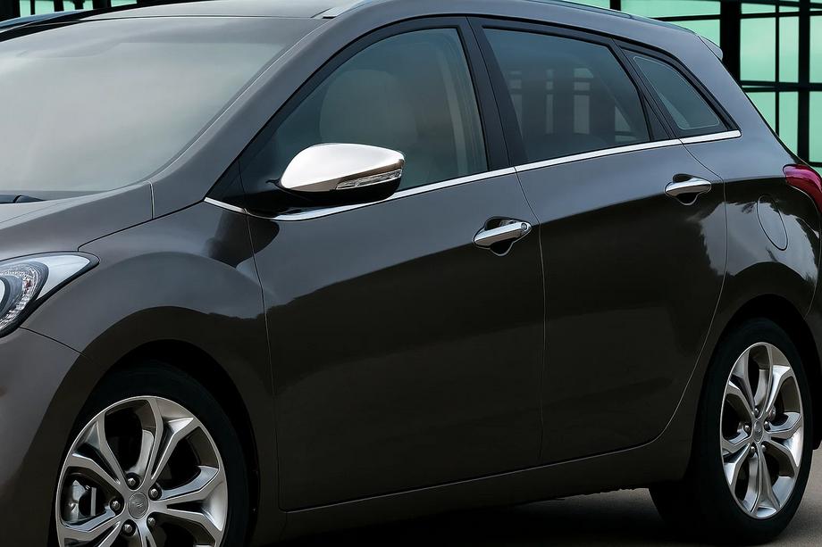 Hyundai Accent 2011-2017 Mirror covers with indicator cutout (2 pcs) OmsaLine - Italian Stainless Steel Photo 1