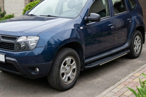 Dacia Duster 2008-2018 Side Steps Bosphorus Grey (2 pcs, Aluminum) photo 1