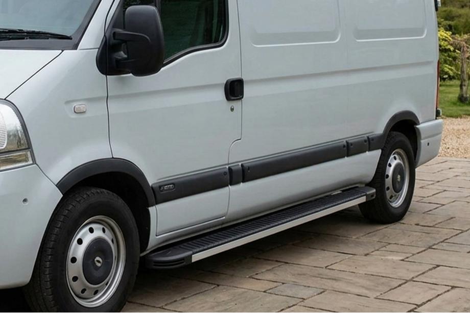 Opel Movano 2004-2010 Side Steps Maya V1 (2 pcs, Aluminum) Image