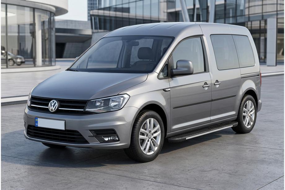 Volkswagen Caddy 2015-2020 Side Steps Bosphorus Grey (2 pcs, Aluminum) Photo 1