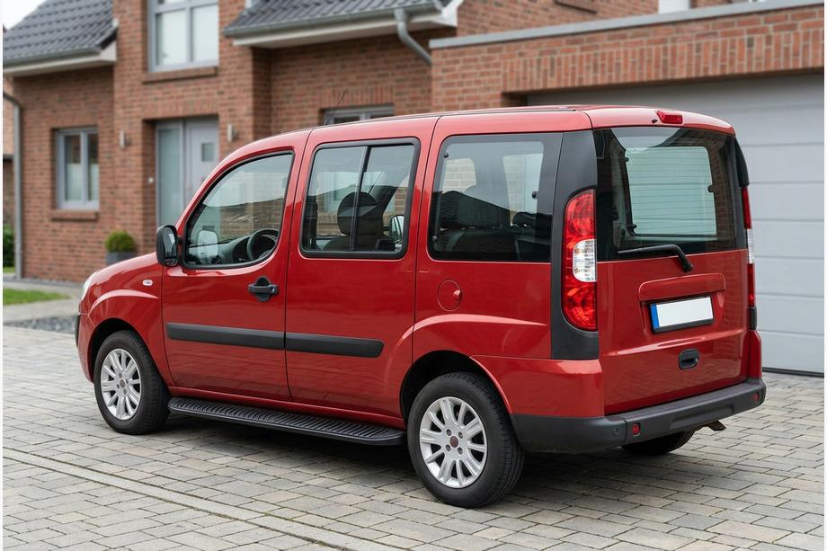 Fiat Doblo I 2005-2010 Side Steps Tayga Black (2 pcs, Aluminum) Photo 1