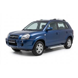 Side Steps New Vision Grey (2 pcs, Aluminum) Hyundai Tucson JM 2004- photo 1