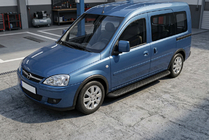Opel Combo 2002–2012 Side Steps Tayga Black (2 pcs, Aluminum) photo 1