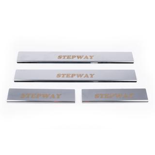 Door Sill Protectors Carmos V1 (4 pcs, Stainless Steel) Renault Sandero 2013-2022 photo 2