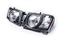 Nissan Patrol Y61 1997-2011 Front Headlights Safari Black (2004-2008, 2pcs) photo 3