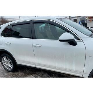 Window deflectors with chrome strip (4 pcs, HIC) photo 2