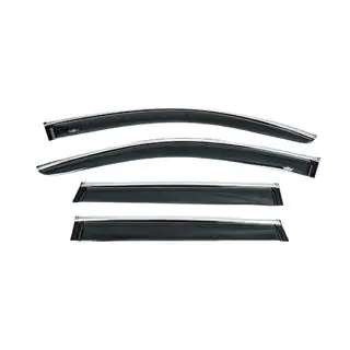 Window deflectors with chrome strip (4 pcs, HIC) photo 4