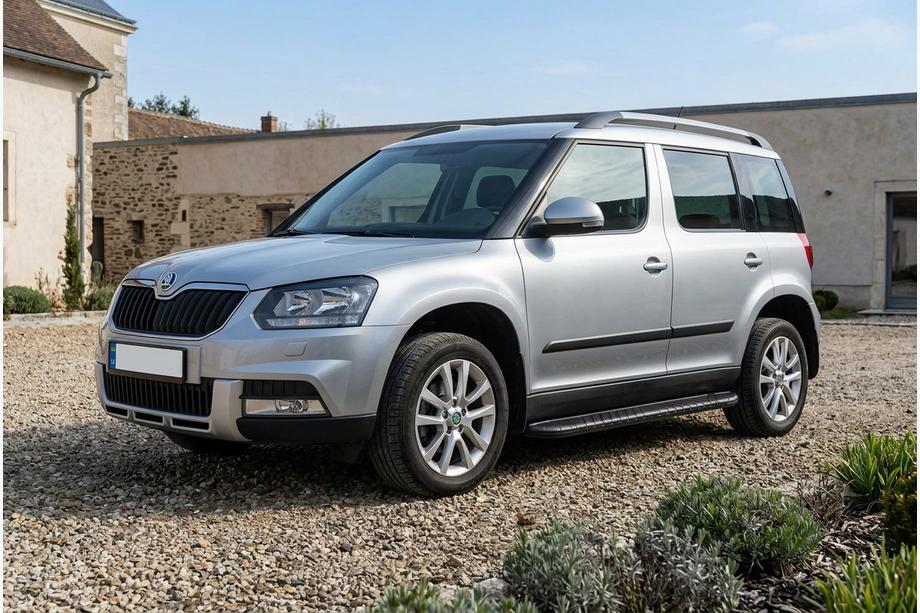 Skoda Yeti 2009-2017 Side Steps Tayga Black (2 pcs, Aluminum) Image