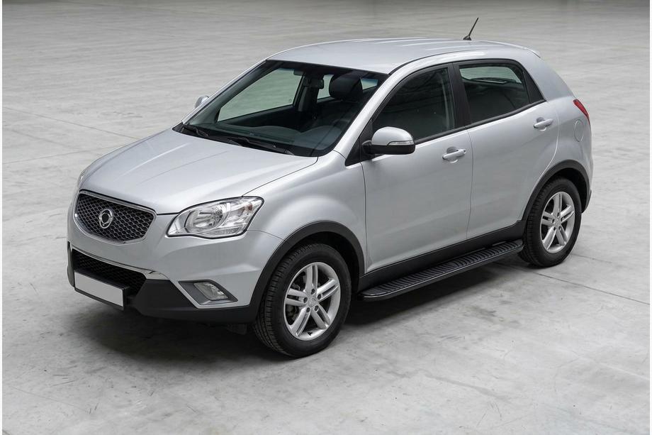 SsangYong Korando 2010-2019 Side Steps Tayga Black (2 pcs, Aluminum) Photo 1