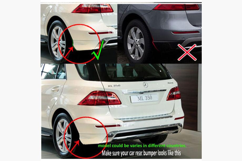 Mercedes GLE/ML class W166 2011-2018 Original Premium Mud Flaps for ML with Side Steps (4 pcs) Photo 3